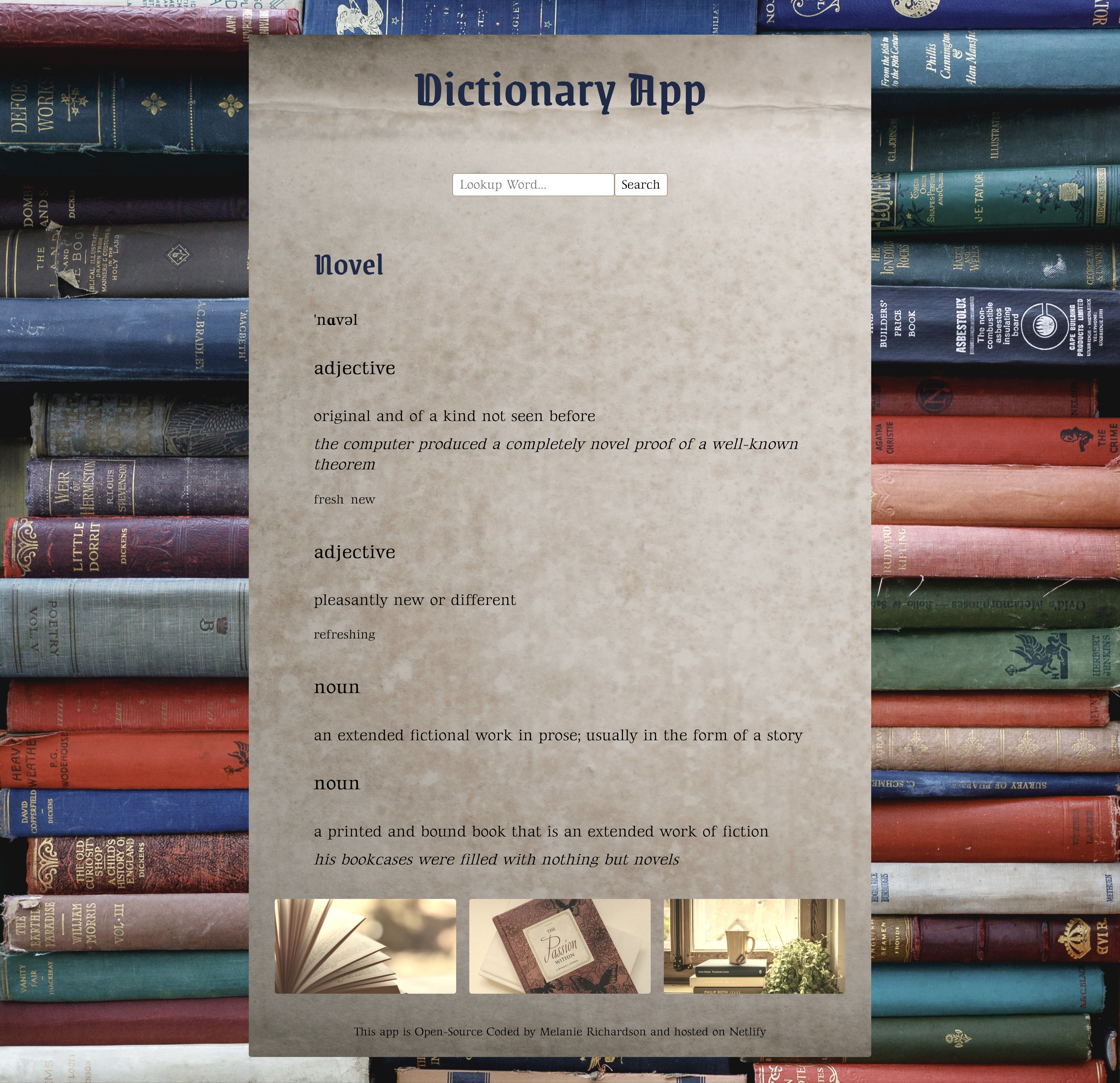 Dictionary Application